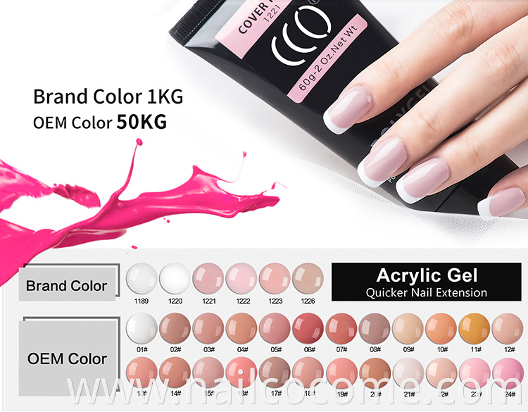 CCO New Arrival Easy To Apply OEM Acrylic Gel Polish For Nail Art Polish Wholesale Poly Gel